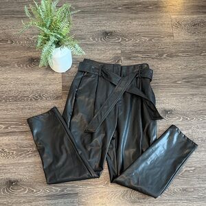 Entro Black Faux Leather Pants NWT